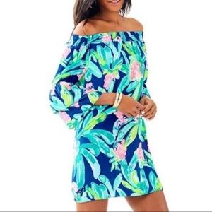 Lilly Pulitzer Tobyn Ruffle Sleeve Tropical Tunic Dress S